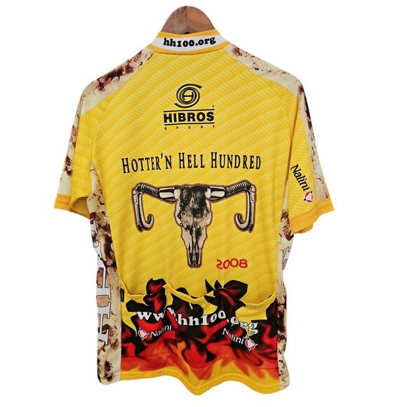 Nalini Hotter'N Hell Hundred Cycling Jersey Yellow Size XL - Picture 2 of 4